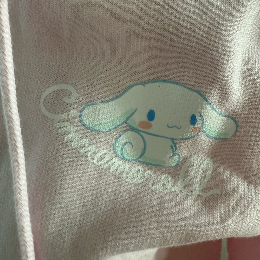 Cinnamoroll Sanrio Pink Zip-Up Hoodie Hello Kitty & Friends Size Extra Small - Picture 2 of 4